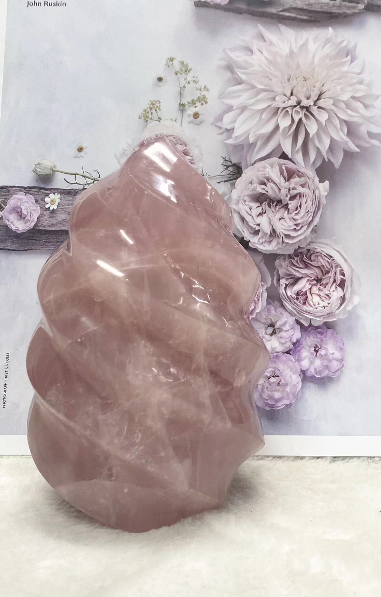 Rose quartz flame