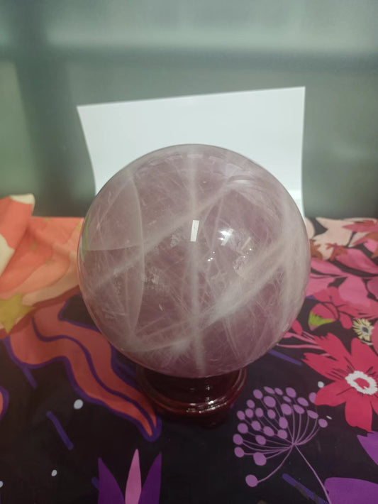 Rose quartz sphere