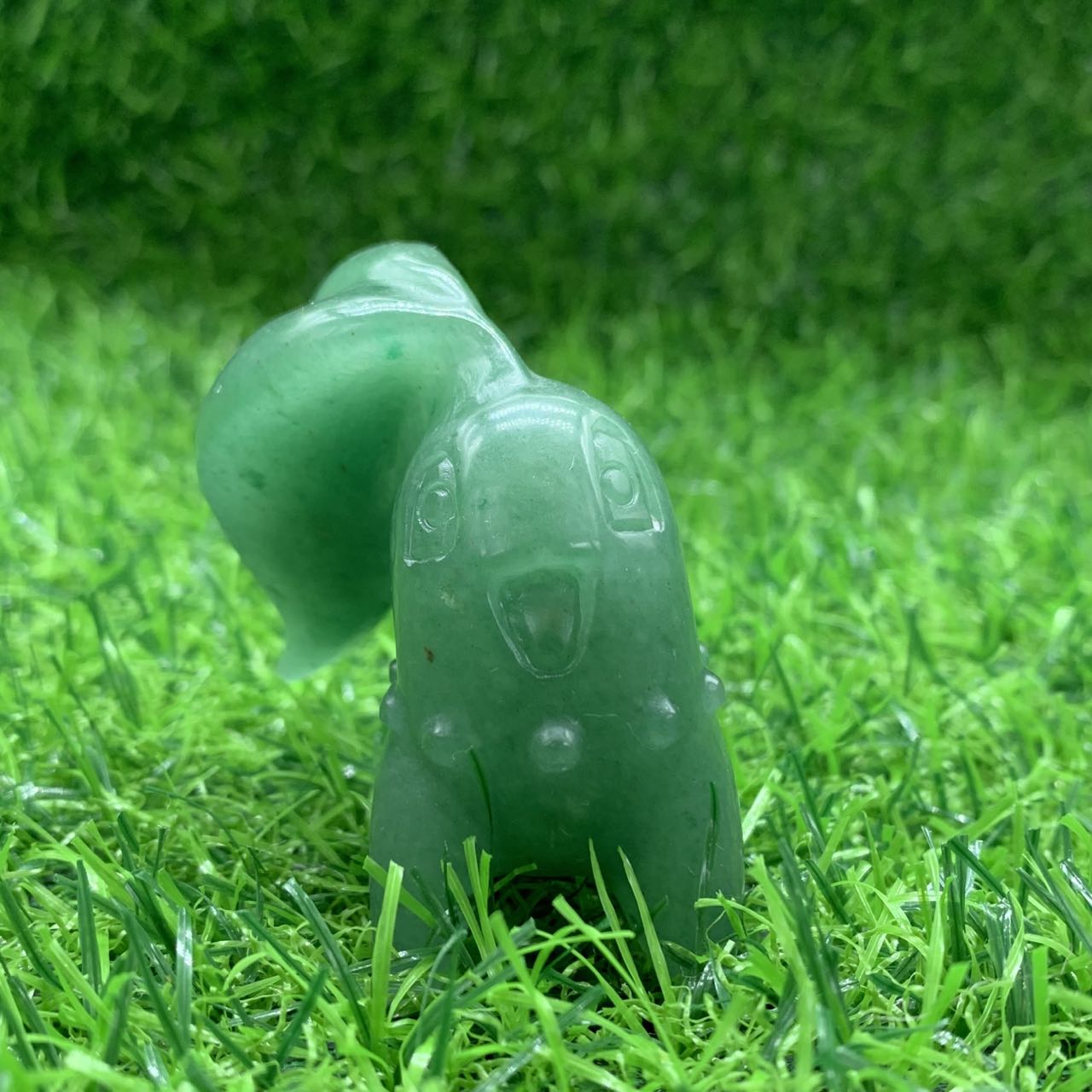 Pokemon Chikorita Aventurine carving